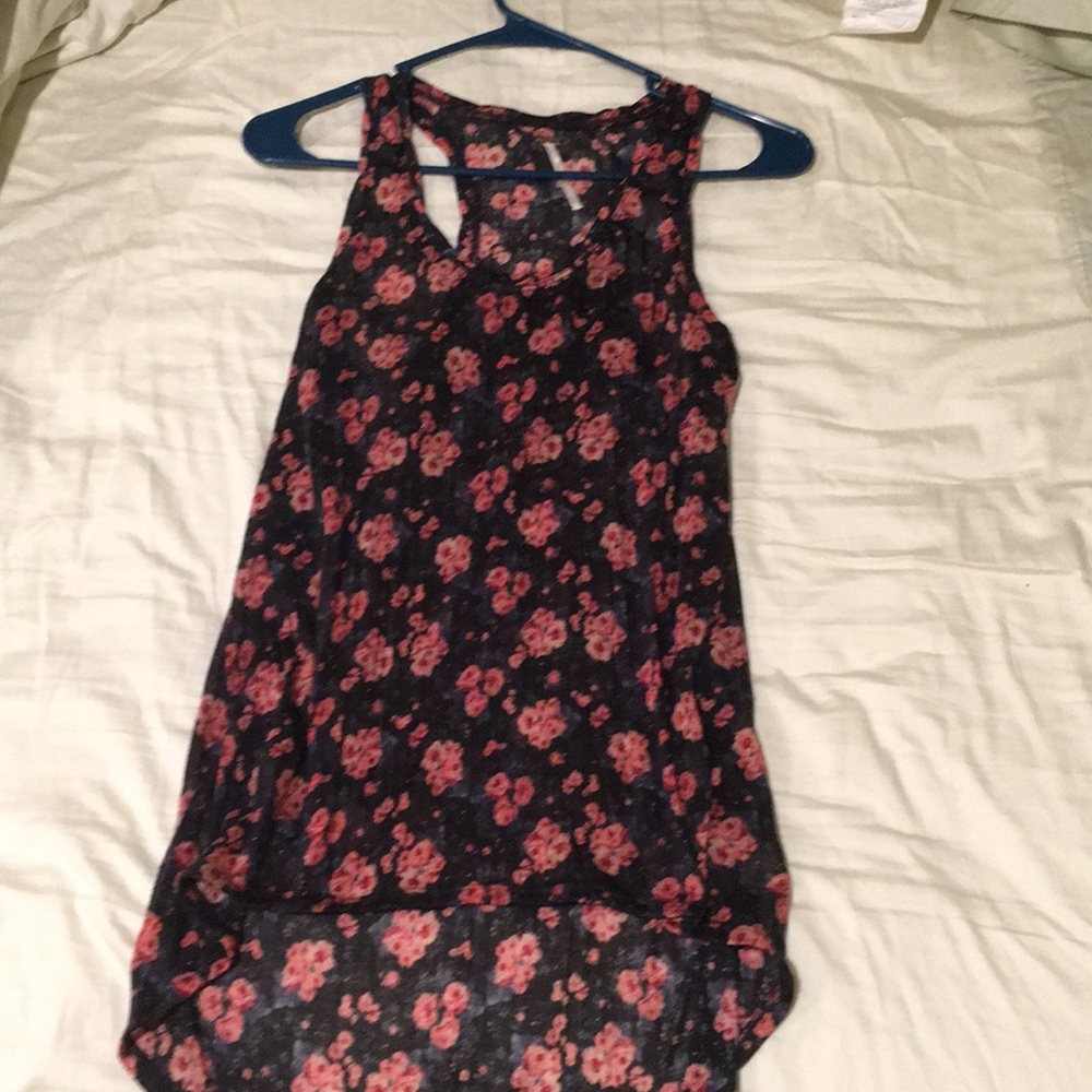 free people high low floral tank